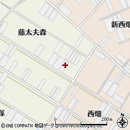 愛知県田原市中山町藤太夫森周辺の地図