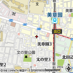 阿倍野美章園郵便局周辺の地図