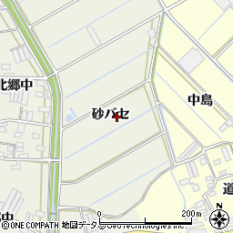 愛知県田原市村松町砂バセ周辺の地図
