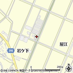 愛知県田原市高松町（岩ケ下）周辺の地図