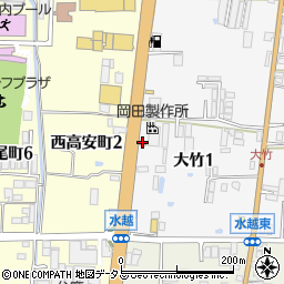 吉野家１７０号線八尾店周辺の地図