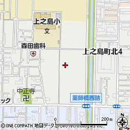 大阪府八尾市上之島町北3丁目周辺の地図