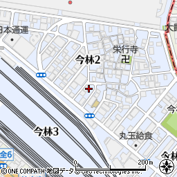 大阪府大阪市東住吉区今林周辺の地図