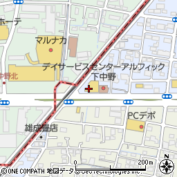岡山日産下中野店周辺の地図