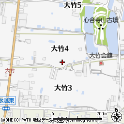 大阪府八尾市大竹周辺の地図