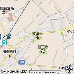 寶田寺周辺の地図