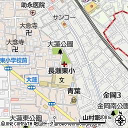 大阪府東大阪市大蓮東2丁目周辺の地図