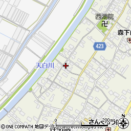 愛知県田原市中山町神明前39周辺の地図