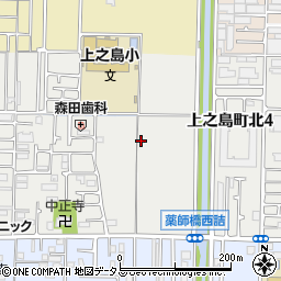 大阪府八尾市上之島町北周辺の地図