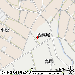 愛知県田原市南神戸町西高尾周辺の地図