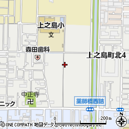 大阪府八尾市上之島町北周辺の地図