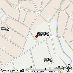 愛知県田原市南神戸町（西高尾）周辺の地図