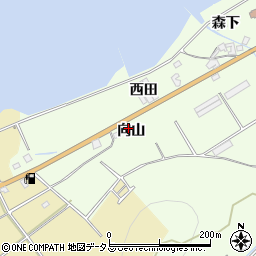 愛知県田原市石神町向山周辺の地図