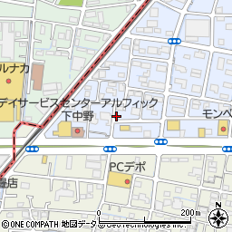 岡山県岡山市南区下中野1418-8周辺の地図