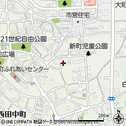 奈良県大和郡山市西田中町周辺の地図