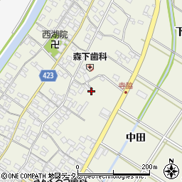 愛知県田原市中山町寺脇36周辺の地図