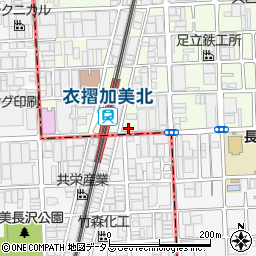 ローソン東大阪衣摺五丁目店周辺の地図