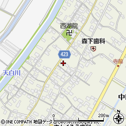 愛知県田原市中山町寺脇155周辺の地図