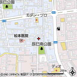 岡山県岡山市北区辰巳32周辺の地図