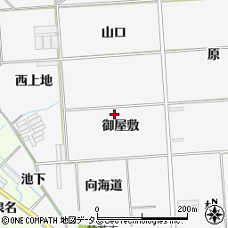 愛知県田原市伊川津町御屋敷周辺の地図