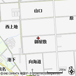 愛知県田原市伊川津町（御屋敷）周辺の地図