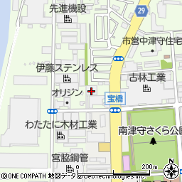 西松屋西成津守店周辺の地図