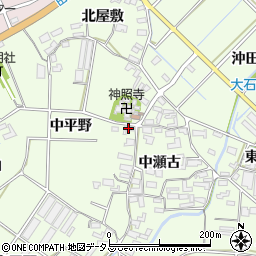 愛知県田原市石神町（西中瀬古）周辺の地図