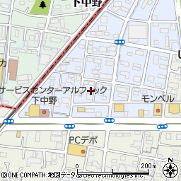 岡山県岡山市南区下中野1418-4周辺の地図