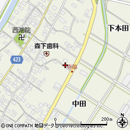 愛知県田原市中山町寺脇45周辺の地図