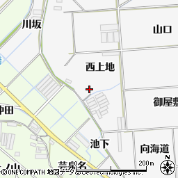 愛知県田原市伊川津町西上地周辺の地図