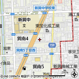 くら寿司南巽店周辺の地図