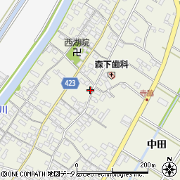 愛知県田原市中山町寺脇167周辺の地図