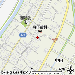 愛知県田原市中山町寺脇95周辺の地図