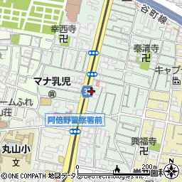 大阪阿倍野筋郵便局周辺の地図
