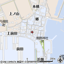 愛知県田原市向山町郷59周辺の地図