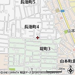 大阪府八尾市長池町4丁目74周辺の地図