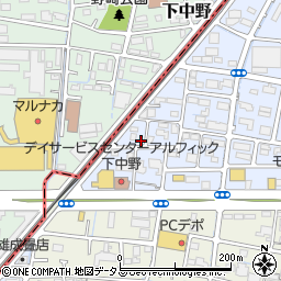 岡山県岡山市南区下中野1416-4周辺の地図