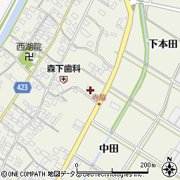 愛知県田原市中山町寺脇45-1周辺の地図