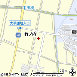 愛知県田原市高松町（竹ノ内）周辺の地図
