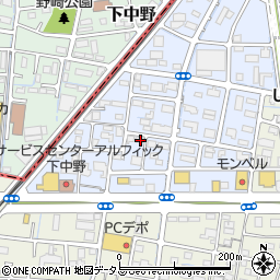 岡山県岡山市南区下中野1418-1周辺の地図