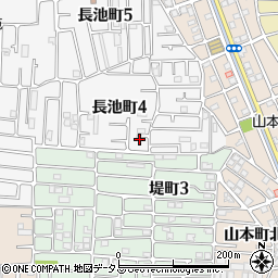 大阪府八尾市長池町4丁目77周辺の地図