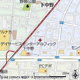 岡山県岡山市南区下中野1417周辺の地図