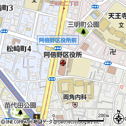 阿倍野区役所　窓口サービス課保険管理周辺の地図