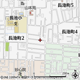 大阪府八尾市長池町2丁目周辺の地図