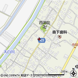 愛知県田原市中山町寺脇161周辺の地図