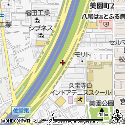 大阪府八尾市美園町周辺の地図