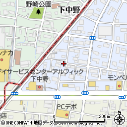 岡山県岡山市南区下中野1417-1周辺の地図