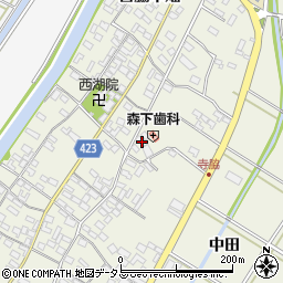 愛知県田原市中山町寺脇93周辺の地図