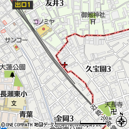 ロゼ久宝園周辺の地図