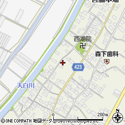 愛知県田原市中山町寺脇157周辺の地図